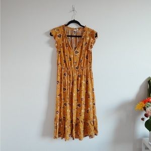 GAP Yellow/Mustard Floral Dress